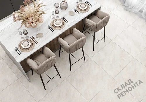 Фото Керамогранит матовый Alma Ceramica Риалто GFU04RLT08R молочный 600*600*9 – купить в Томске: цена, описание, фото. Интернет-магазин 2