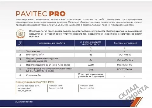 Фото Подложка рулонная Pavitec Pro 3 мм под ламинат и паркет оранжевая – купить в Томске: цена, описание, фото. Интернет-магазин 4