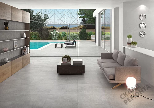 Фото Керамогранит матовый Steppe Ceramics Concrete Grey серый 600*600*9 – купить в Томске: цена, описание, фото. Интернет-магазин 2