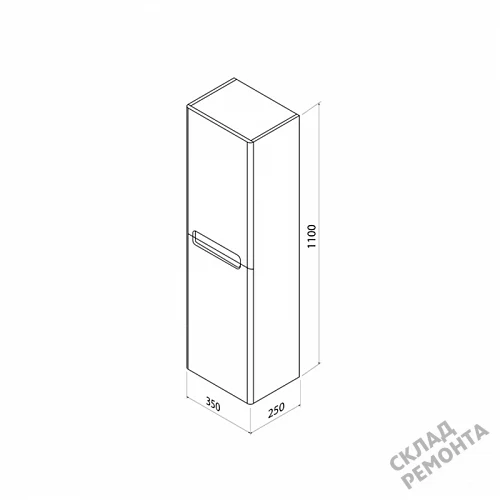 Фото Пенал подвесной Iddis Эдифис EDI35W0i97, белый купить в Томске: цена, описание, фото. Интернет-магазин 4
