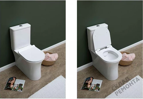 Фото Унитаз напольный Aquanet Roll-C 210764 безободковый купить в Томске: цена, описание, фото. Интернет-магазин 2
