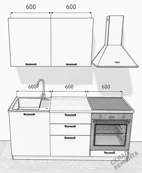 Фото Кухня Leko Бронкс кварц – купить в Томске: цена, описание, фото. Интернет-магазин 7