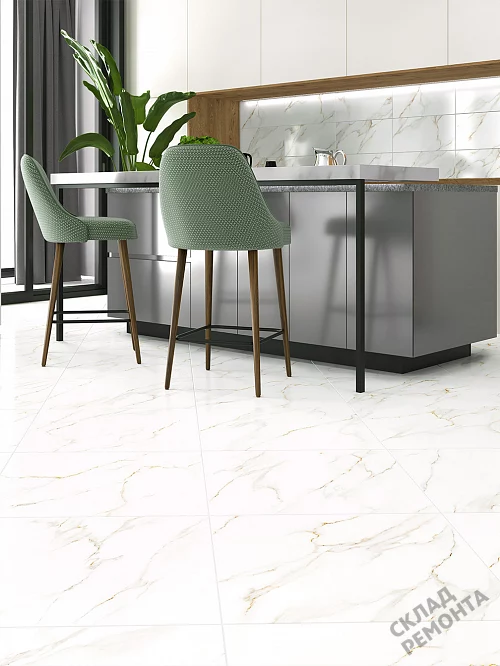 Фото Керамогранит лаппатированный Alma Ceramica Невада GFU04NVD00L белый 600*600*9 – купить в Томске: цена, описание, фото. Интернет-магазин 1