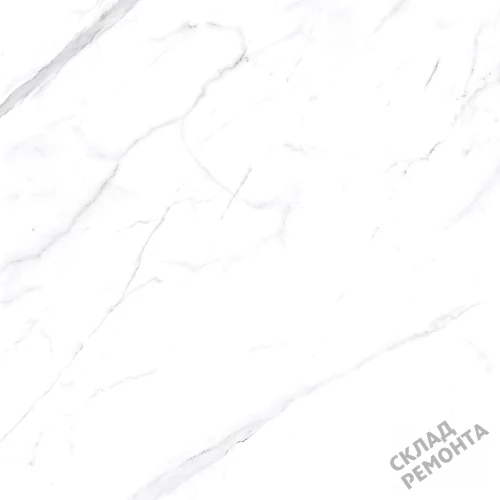 Фото Керамогранит матовый Steppe Ceramics Statuario White белый 600*600*9,5 – купить в Томске: цена, описание, фото. Интернет-магазин 1