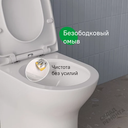 Фото Унитаз компакт напольный Iddis Зодиак Икс ZODRDSEi24 безободковый купить в Томске: цена, описание, фото. Интернет-магазин 4