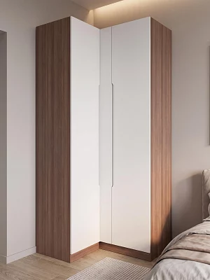 Шкаф распашной ДСВ Роза/Тренто 1100 двухстворчатый орех франклин карамельный/белый скин