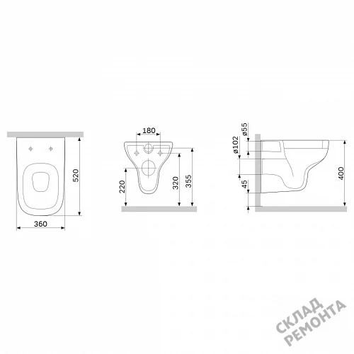Фото Унитаз подвесной Am.Pm Spirit V2.0 C701700WH безободковый купить в Томске: цена, описание, фото. Интернет-магазин 4