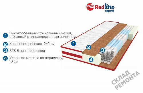 Фото Матрас с независимым пружинным блоком Сарма Рэд 6 – купить в Томске: цена, описание, фото. Интернет-магазин 2