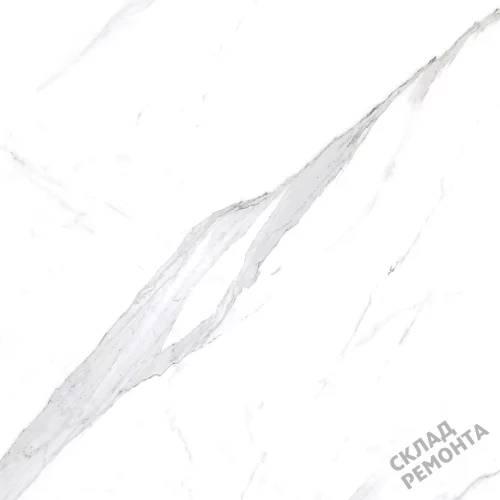 Фото Керамогранит матовый Steppe Ceramics Statuario White белый 600*600*9,5 – купить в Томске: цена, описание, фото. Интернет-магазин 3