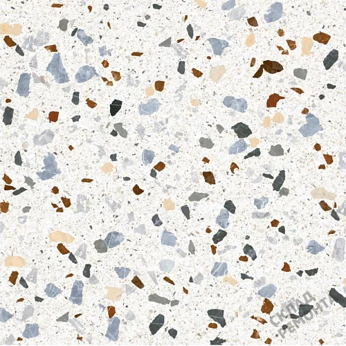 Фото Керамогранит матовый Steppe Ceramics Chips White белый 600*600*9 – купить в Томске: цена, описание, фото. Интернет-магазин 1
