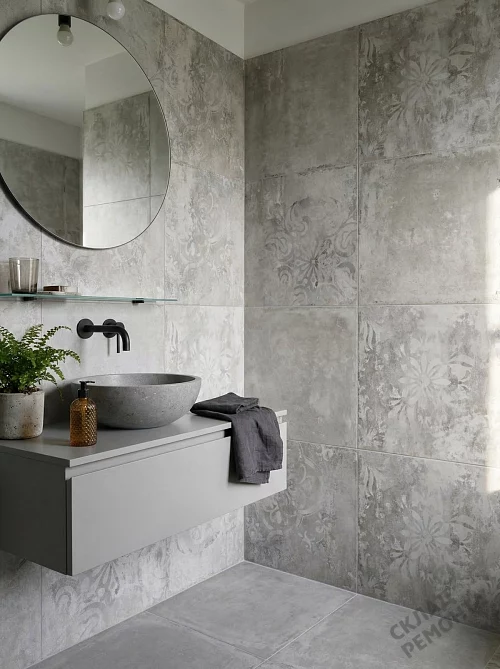 Фото Керамогранит матовый Alma Ceramica Тотем GFU6060TTM27R серый 600*600*9 – купить в Томске: цена, описание, фото. Интернет-магазин 1