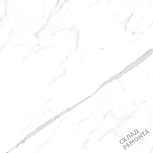 Фото Керамогранит матовый Steppe Ceramics Statuario White белый 600*600*9,5 – купить в Томске: цена, описание, фото. Интернет-магазин 2