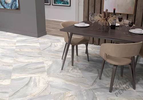 Фото Керамогранит лаппатированный Alma Ceramica Мэджик GFU04MGC64L серый 600*600*9 – купить в Томске: цена, описание, фото. Интернет-магазин 2