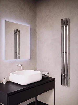 Полотенцесушитель электрический Terminus Трэ круг 1200*156 I-образный нержавеющая сталь